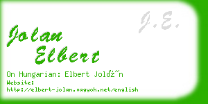 jolan elbert business card